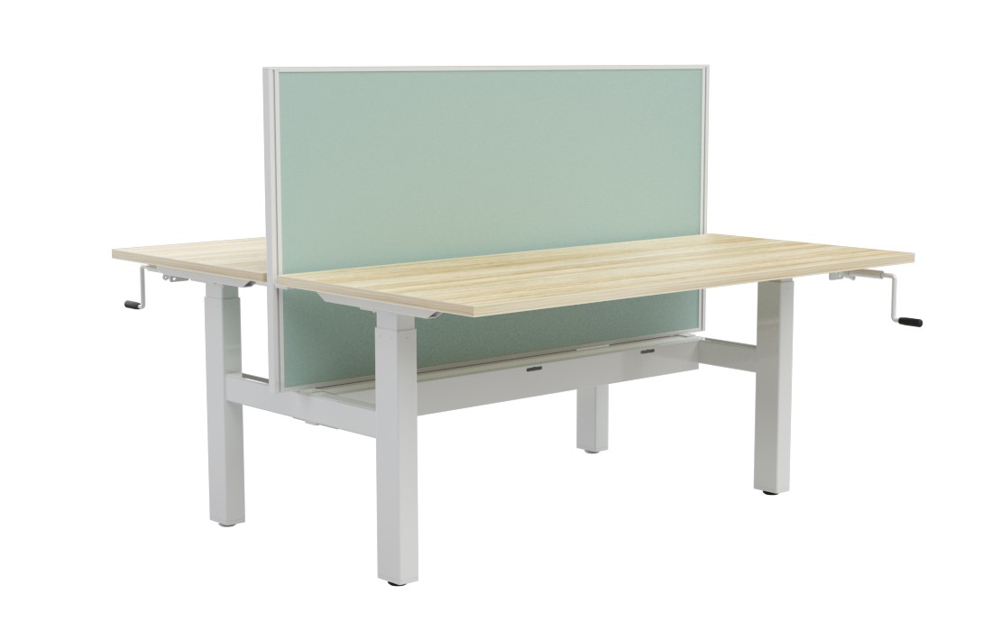 Agile Winder Height Adj Desk Double Sided with Studio 50 Screen